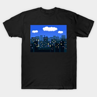 Night City Pixel Art T-Shirt